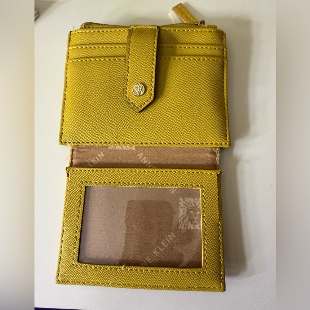 Anne Klein Mustard Yellow Card Holder - Picture 3 of 4